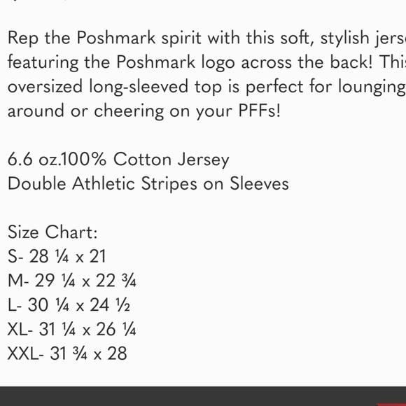 Poshmark Long Sleeve Jersey - Picture 6 of 6